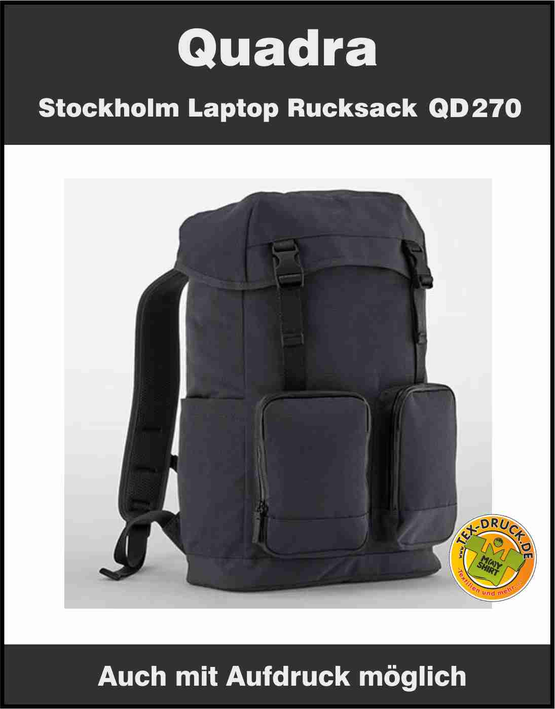 Stockholm Laptop Rucksack Quadra QD270