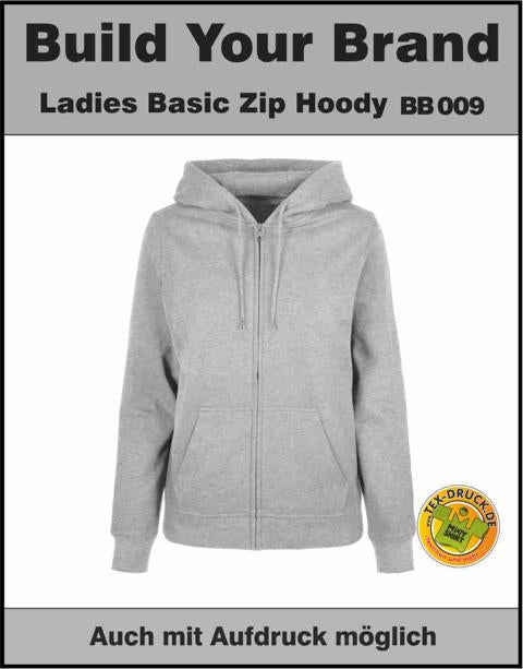 Ladies Basic Zip Hoody Build Your Brand Basic BB009