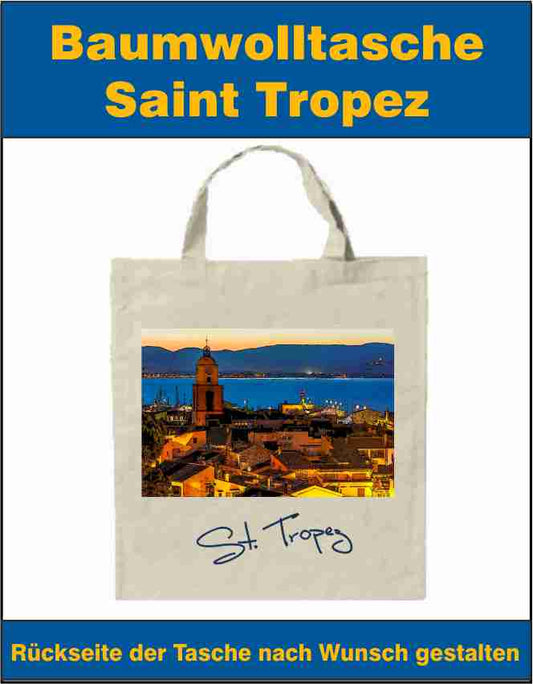 Saint Tropez Baumwolltasche Künstlerich