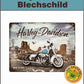 Blechschild Harley - Davidson  Größe 30 x 40cm, extra starkes Stahlblech mit vorgebohrten Löchern, gewölbt und motivgeprägt, schutzlackversiegelt. Retro, Nostalgie, Deko.