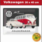 Blechschild 30x40 cm - Volkswagen - VW Meet The Classics 