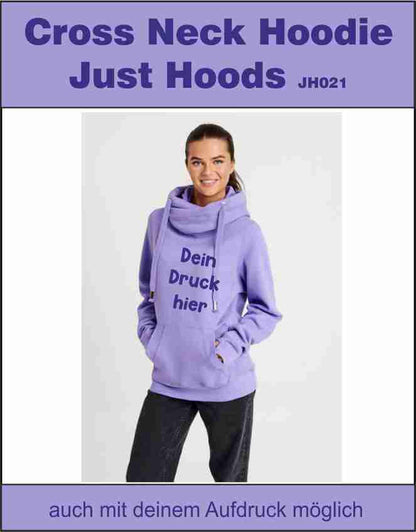 Just Hoods Cross Neck Hoodie  JH021