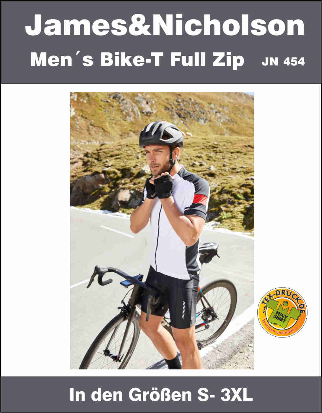 Men´s Bike-T Full Zip  James&Nicholson JN454