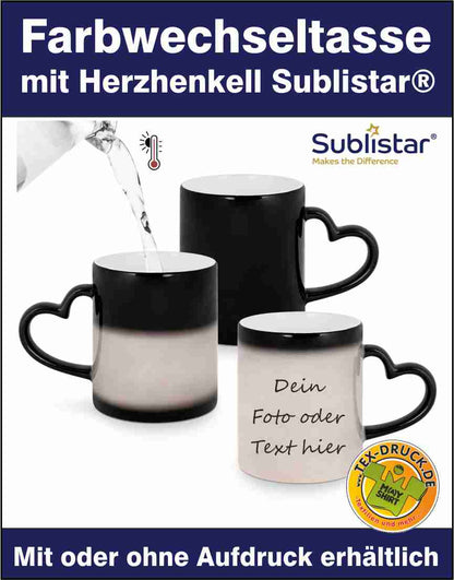 Sublistar® Farbwechseltasse Modell CC, 11oz, mit Herzhenkel