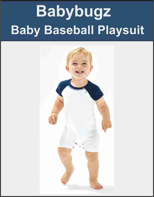 Dein individuelles Baby Baseball Playsuit Babybugz  BZ41