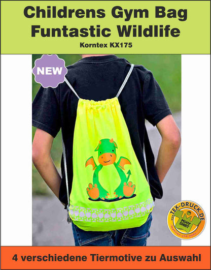 Childrens Gym Bag Funtastic Wildlife KX175