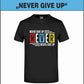 T-Shirt mit Aufdruck „NEVER GIVE UP“