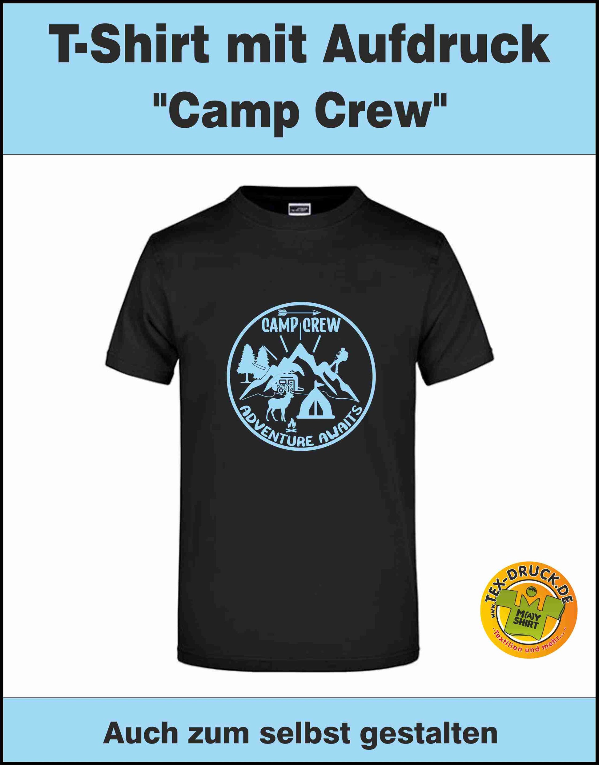 Camper  T-Shirt auch zum selbst gestalten bei tex-druck.de