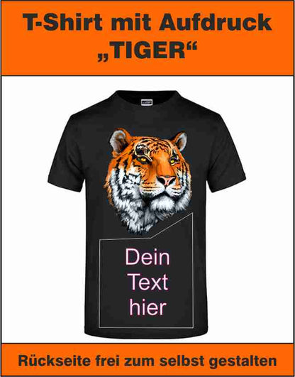 T-Shirt mit Aufdruck Tiger Künstlerich
