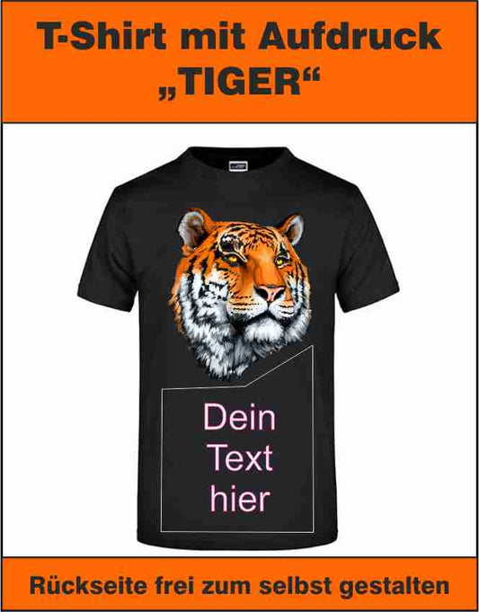 T-Shirt mit Aufdruck Tiger Künstlerich