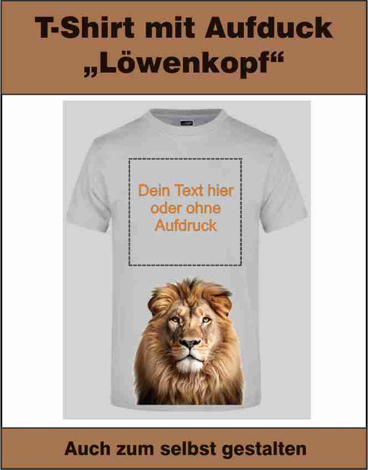 T-Shirt mit Aufdruck "Löwenkopf"