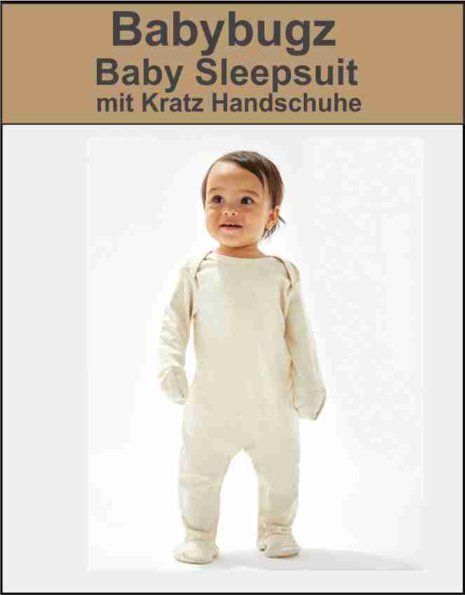 Babybugz Baby Envelope Sleepsuit With Scratch Mitts (Bio Baumwolle) BZ35