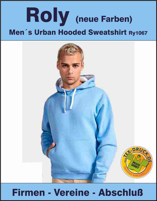 Men´s Urban Hooded Sweatshirt RY1067 neue Farben