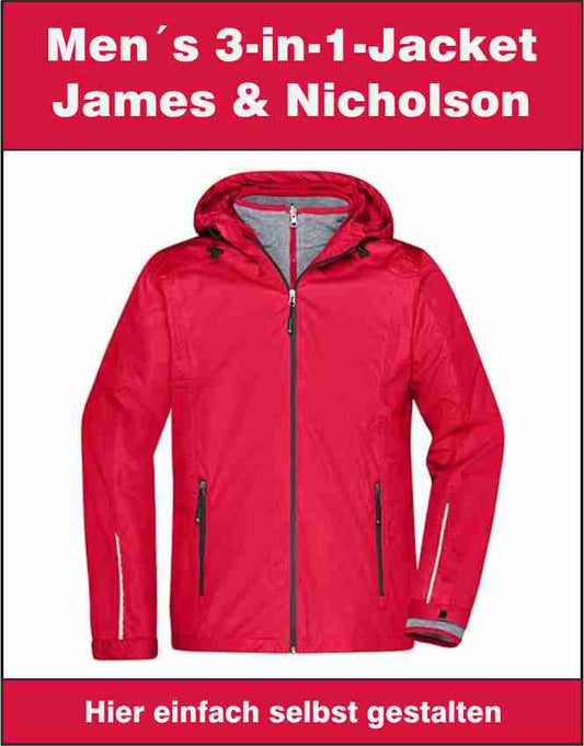 Men´s 3-in-1-Jacket James&Nicholson  JN1154