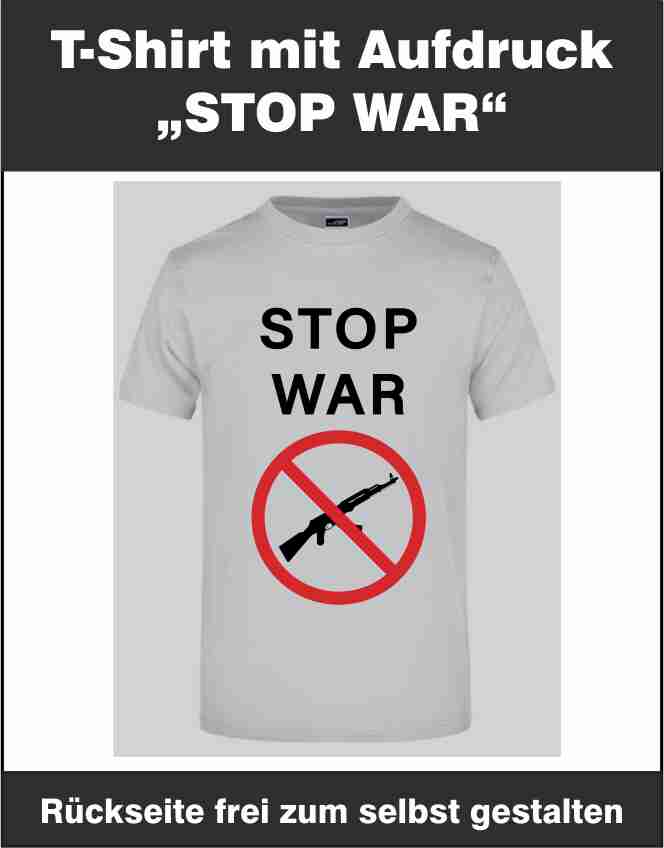 T-Shirt mit Aufdruck Stop War