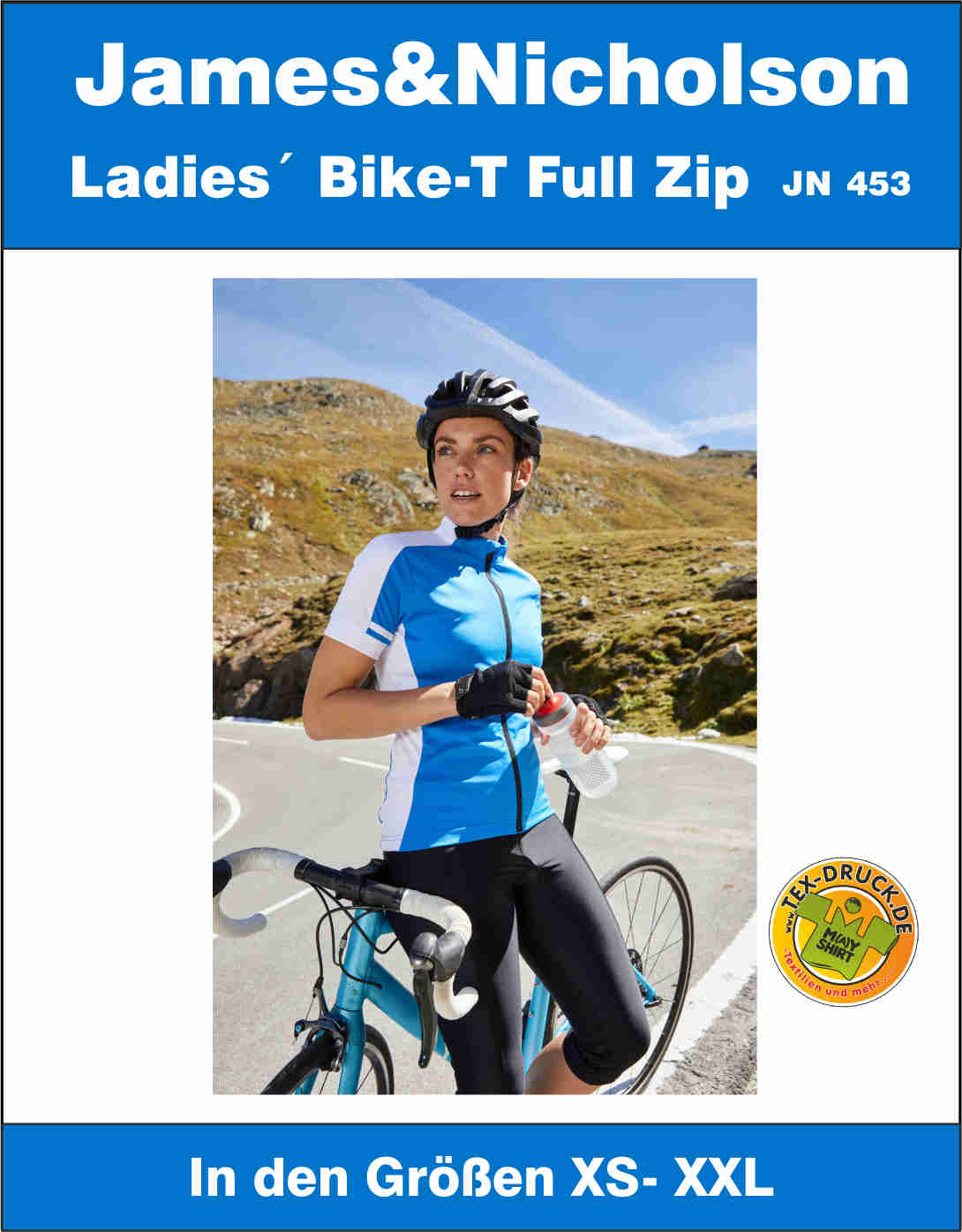 Ladies´ Bike-T Full Zip James&Nicholson JN453