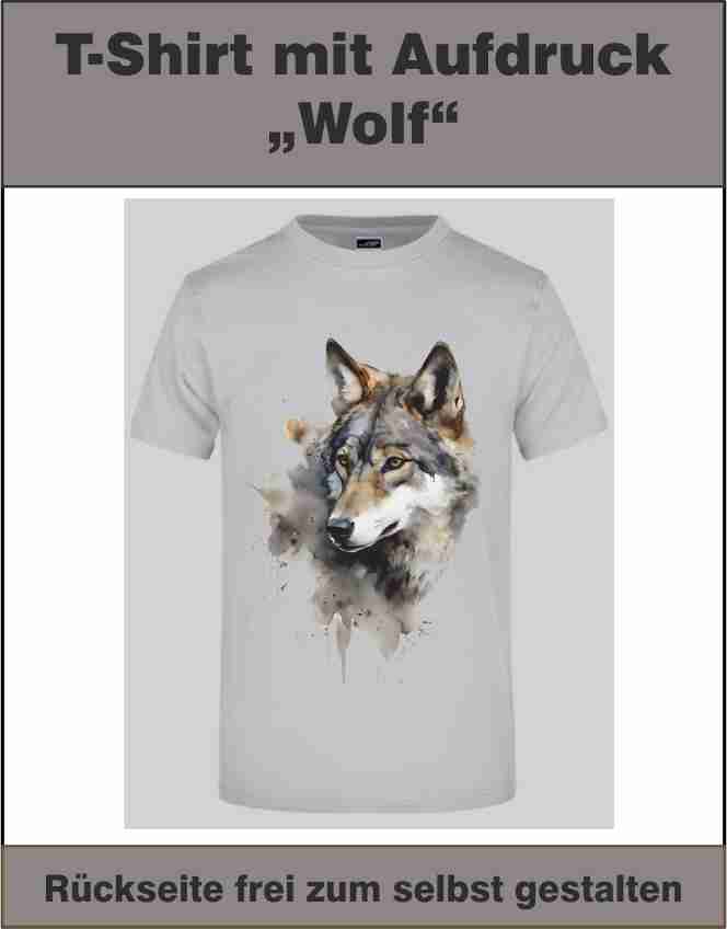 T-Shirt mit Aufdruck Wolf