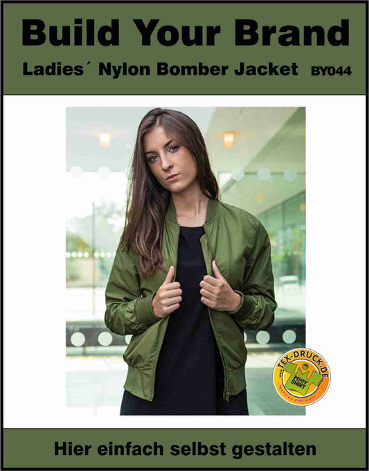 Build Your Brand Ladies´ Nylon Bomber Jacket BY044