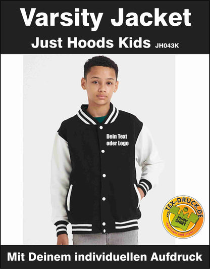 Just Hoods Kids´ Varsity Jacket JH043K