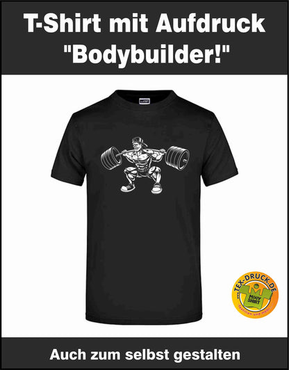 T-Shirt mit Aufdruck "Bodybuilder"