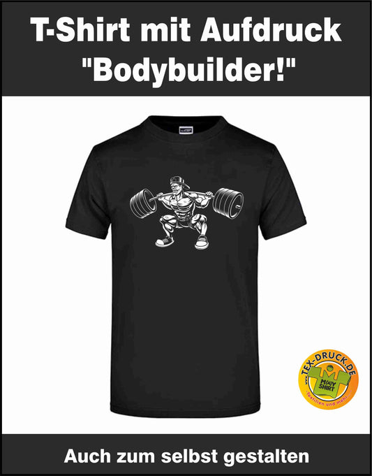 T-Shirt mit Aufdruck "Bodybuilder"