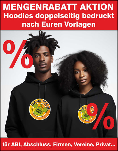 Mengenrabatt Aktion AWDis Hoodies für ABI, Abschluss, Firmen, Vereine, Privat