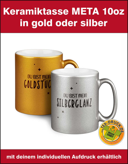 Keramiktasse META 10oz in gold oder silber