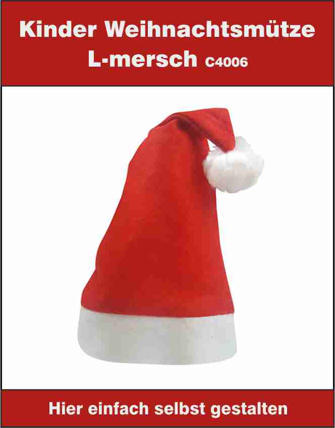 Kinder Weihnachtsmütze L-mersch C4006