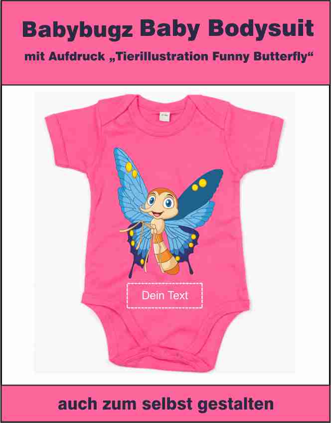 Lustiges Baby Body mir Aufdruck Butterfly bei tex-druck.de