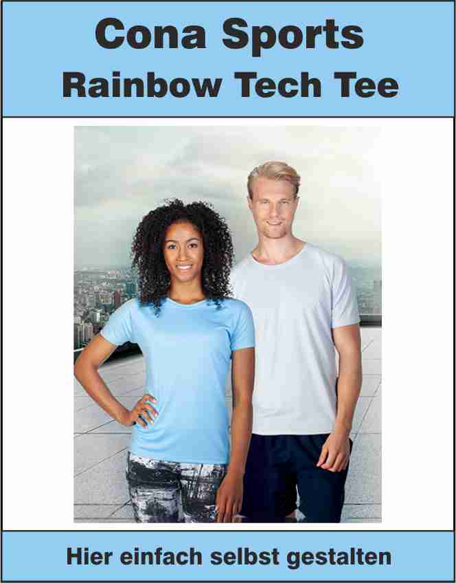 Rainbow Tech Tee Cona Sports CN100 weitere Farben