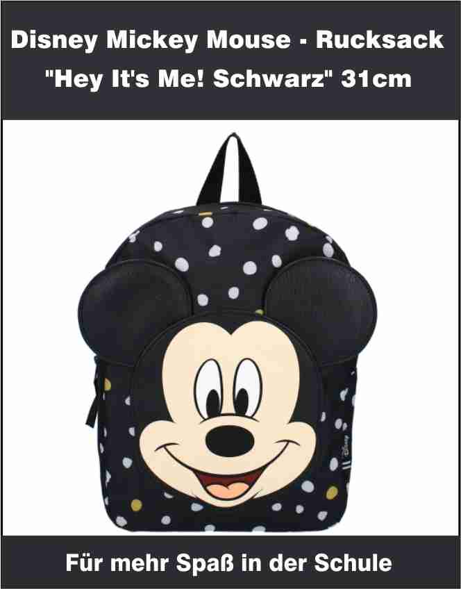 Disney Mickey Mouse - Rucksack "Hey It's Me! Schwarz" 31cm