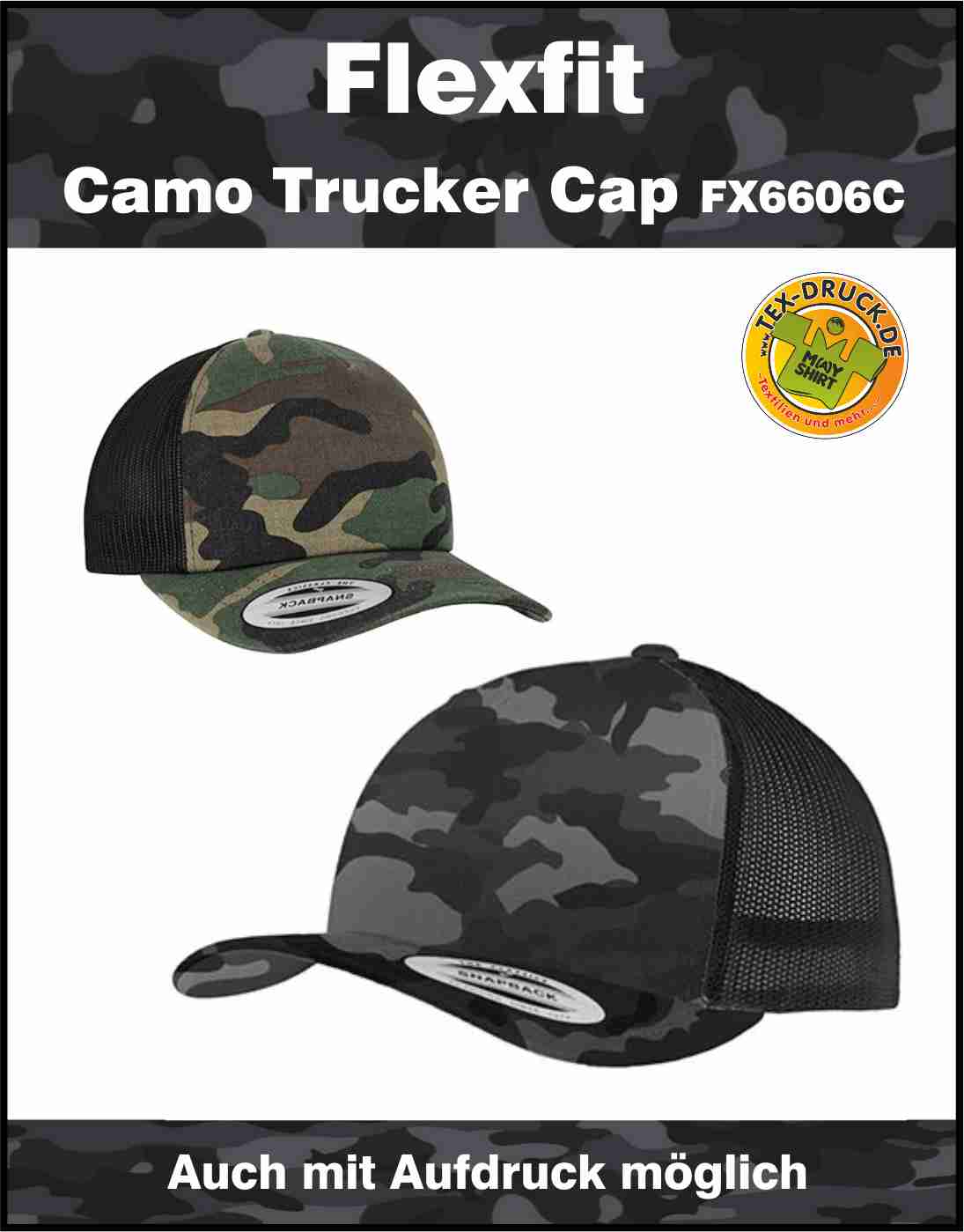 Flexfit Camo Trucker Cap FX6606C