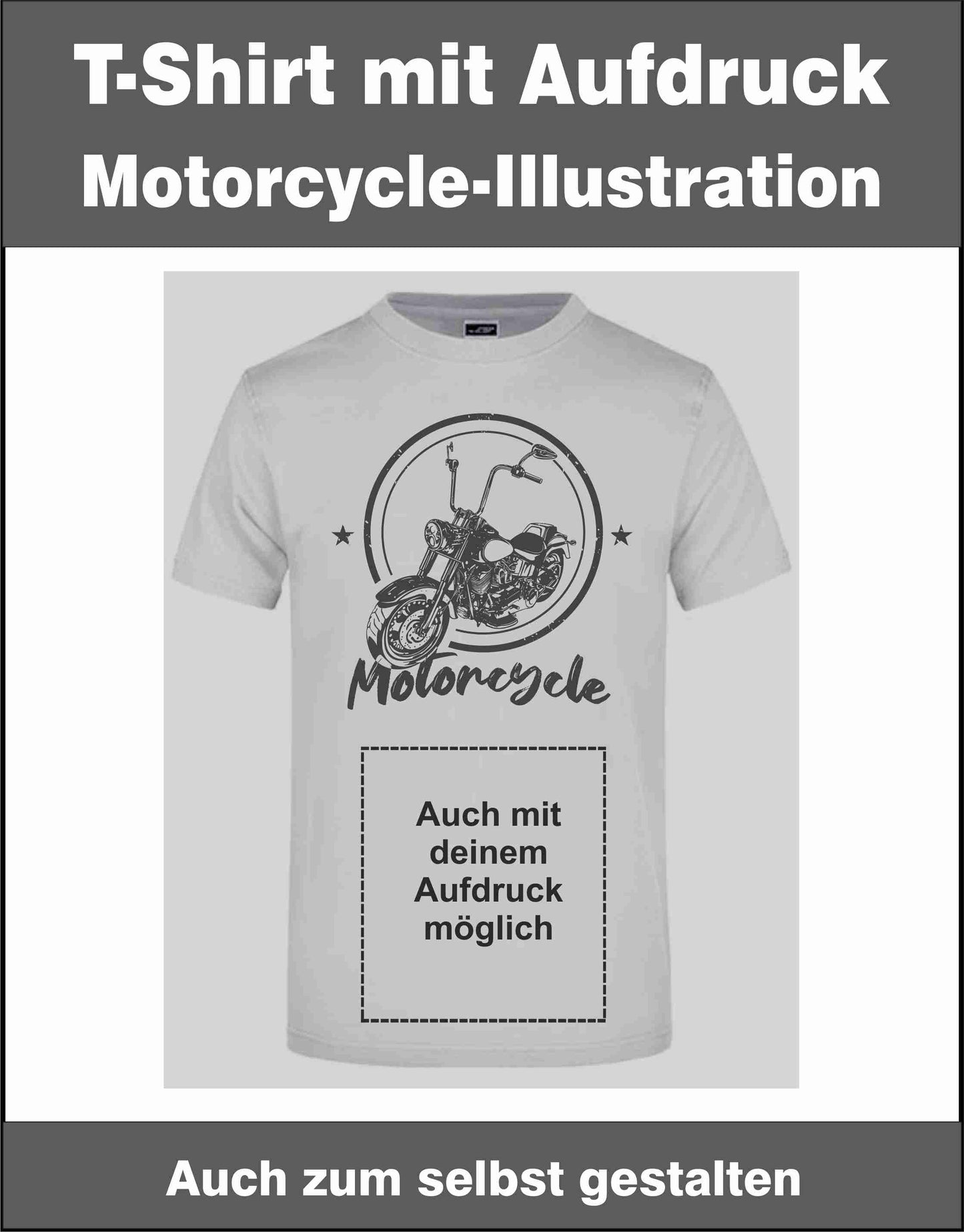 T-Shirt mit Aufdruck Motorrad Motorcycle-Illustration Vintage