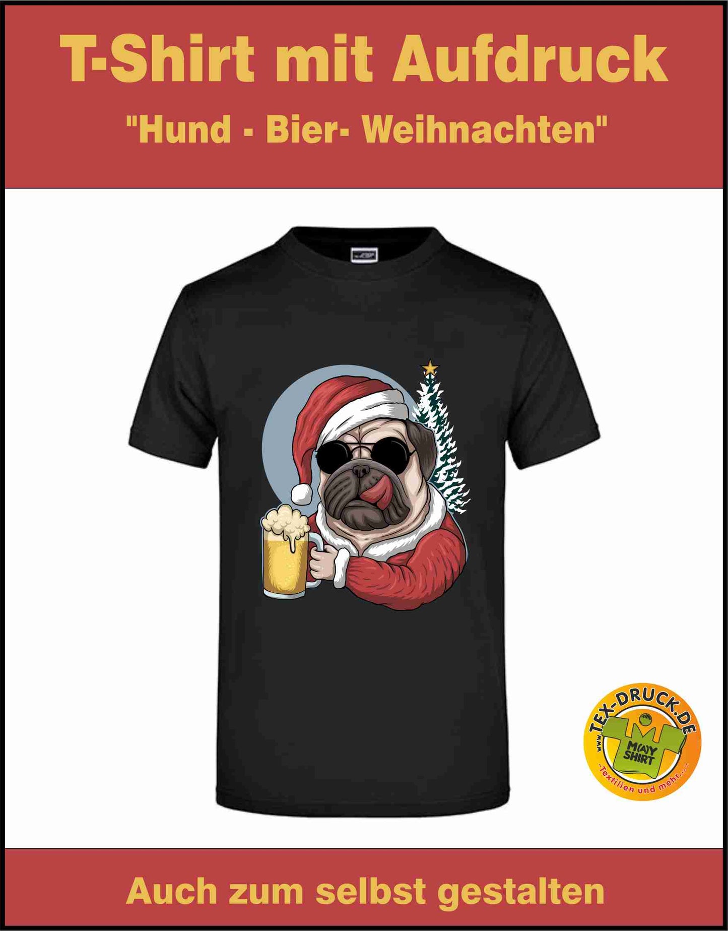 T-Shirt Hund auch zum selbst gestalten bei tex-druck.de
