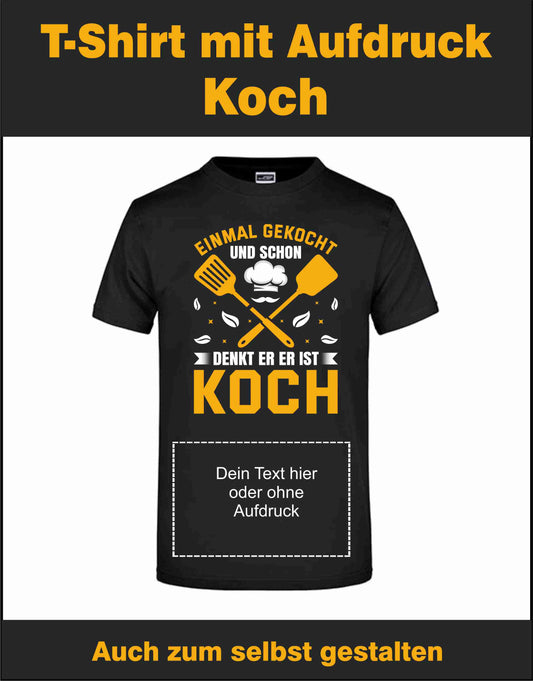 T-Shirt mit Aufdruck "Koch"