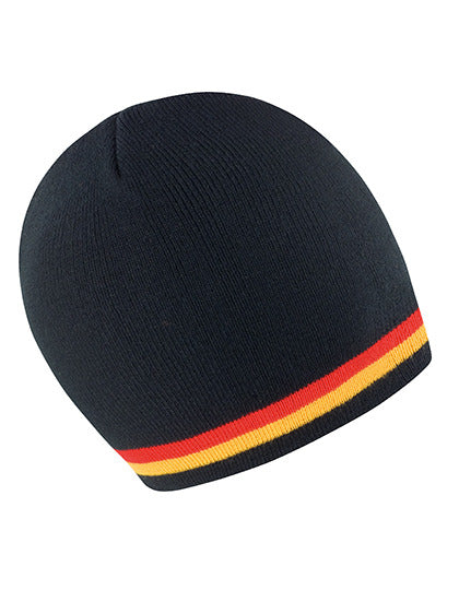 National Beanie Result schwarz rot gold
