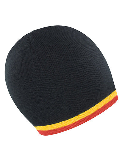National Beanie Result schwarz gelb rot