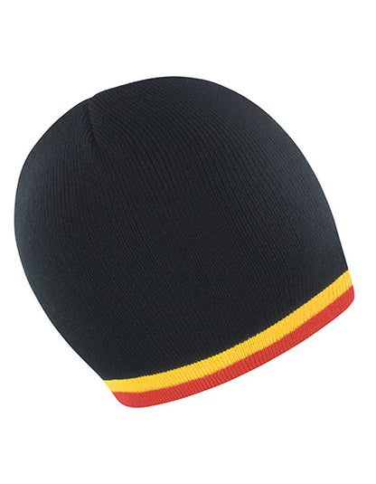 National Beanie Result schwarz gelb rot