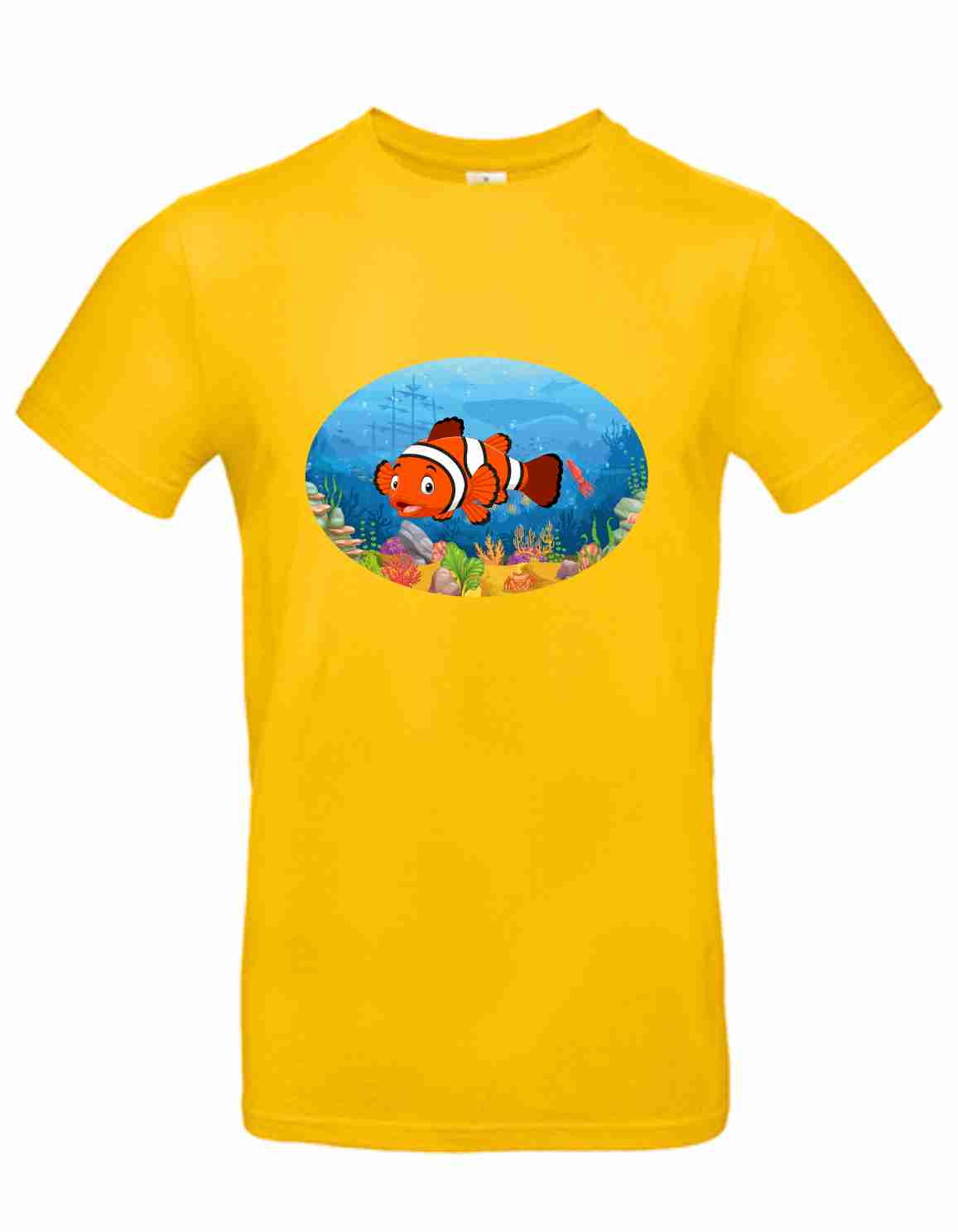 T-Shirt B&C Kids´ Exact 190 Mit Aufdruck "Clown Fish" auch zum selbst gestalten