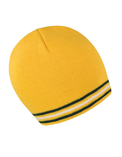 National Beanie Result gelb grün weiß