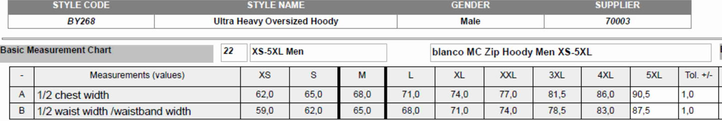 Ultra Heavy Oversized Hoody Build Your Brand BY268