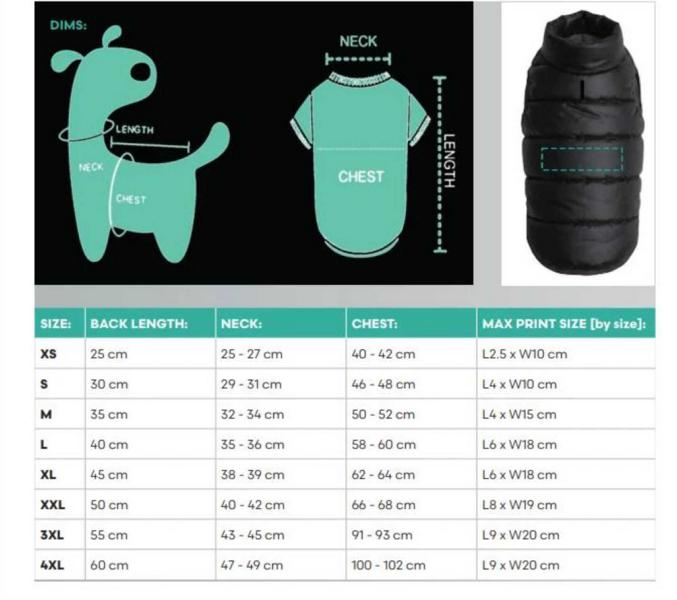 Hunde Puffer Jacket