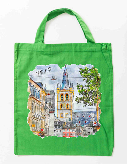 Trier Baumwolltasche aquarell Skizze Handgezeichnete Illustration