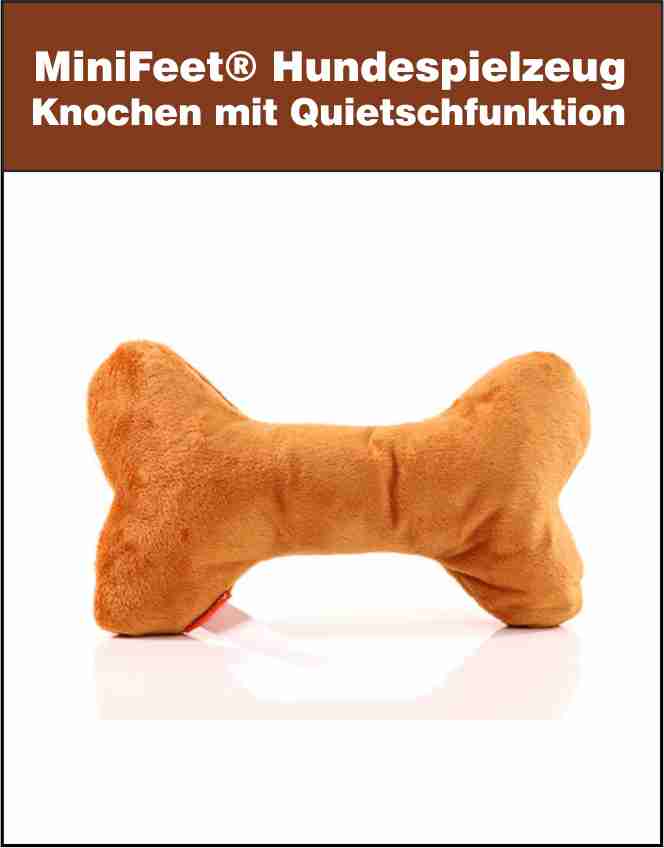 MiniFeet® Hundespielzeug Knochen mit Quietschfunktion