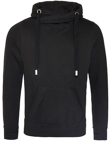 Just Hoods Cross Neck Hoodie  JH021