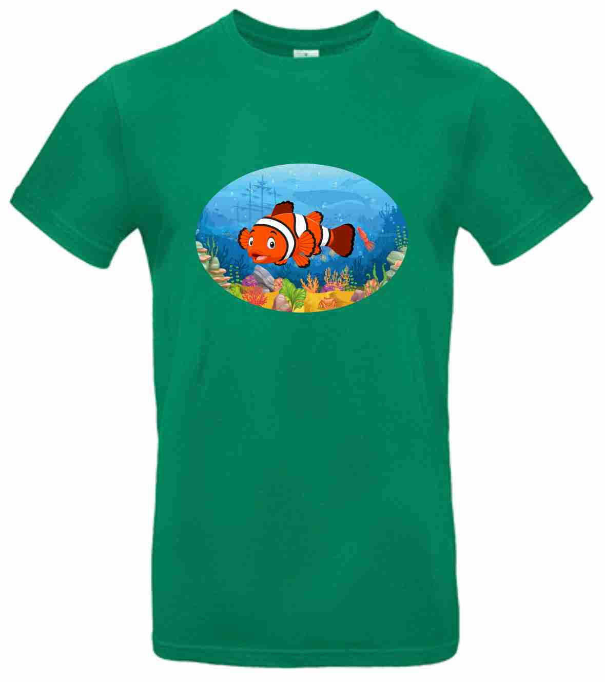 T-Shirt B&C Kids´ Exact 190 Mit Aufdruck "Clown Fish" auch zum selbst gestalten