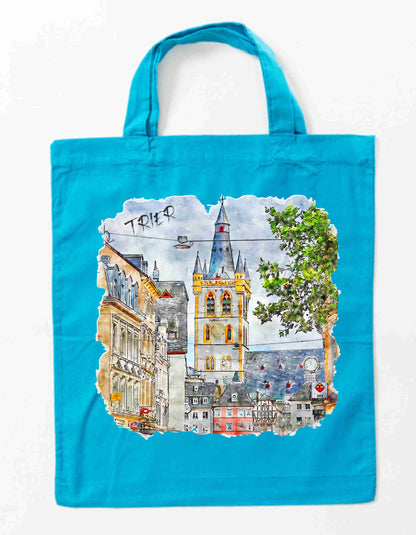 Trier Baumwolltasche aquarell Skizze Handgezeichnete Illustration