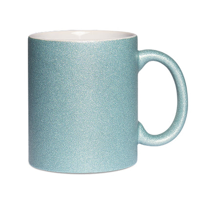 Glitzer Tasse mit Glitzerpartikeln, in 9 tollen Glitter Farben hier selbst gestalten