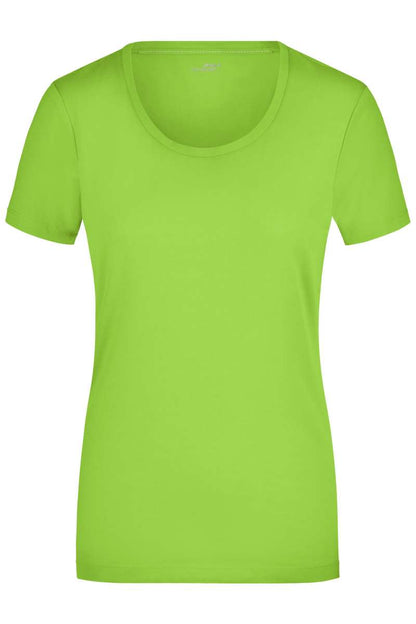 Damen Elastic Rundhals Shirt James & Nicholson JN926 Lime Green