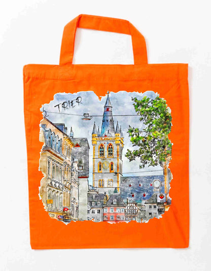 Trier Baumwolltasche aquarell Skizze Handgezeichnete Illustration